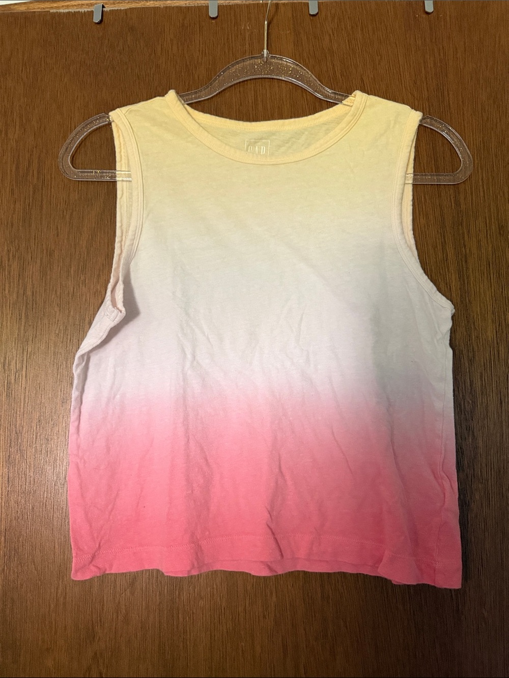GAP Yellow to Pink Ombre Sleeveless Tank